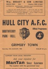 Hull City v Grimsby Town 27-Aug-1960