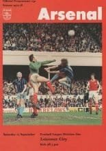 Arsenal v Leicester City 17-Sep-1977