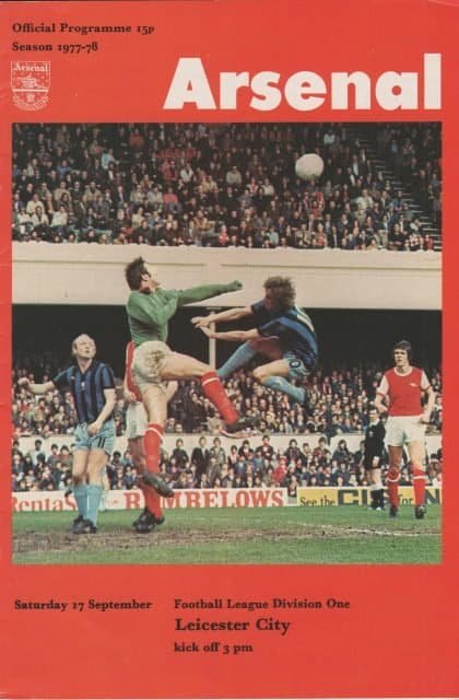 Arsenal v Leicester City 17-Sep-1977