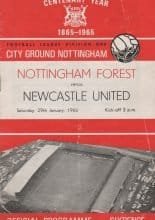 Nottingham Forest v Newcastle United 29-Jan-1966