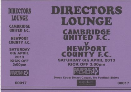 Cambridge United v Newport County   06-Apr-2013