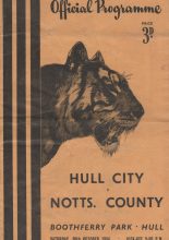 Hull City v Notts County  30-Oct-1954