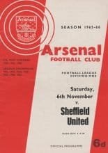 Arsenal v Sheffield United 06-Nov-1965