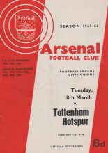 Arsenal v Tottenham Hotspur 08-Mar-1966