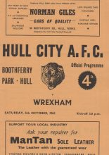 Hull City v Wrexham  05-Oct-1963