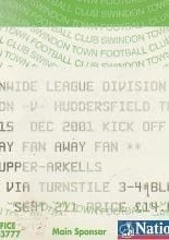 Swindon Town v Huddersfield Town 15-Dec-2001