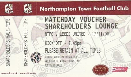 Northampton Town v Leeds United  17-Nov-2008