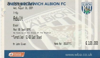 West Bromwich Albion v Rotherham United    26-Aug-2009