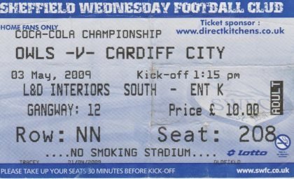 Sheffield Wednesday v Cardiff City    03-May-2009