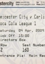 Leicester City v Carlisle United     04-Apr-2009