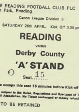 Reading v Derby County 26-Apr-1986