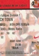 Sunderland v Ipswich Town     30-Sep-2003