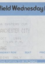 Sheffield Wednesday v Manchester City   23-Oct-1991