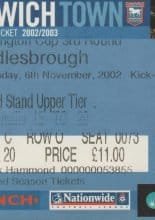 Ipswich Town v Middlesbrough   06-Nov-2002