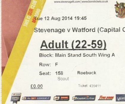 Stevenage v Watford   12-Aug-2014
