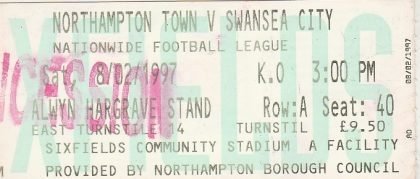 Northampton Town v Swansea City    08-02-1997