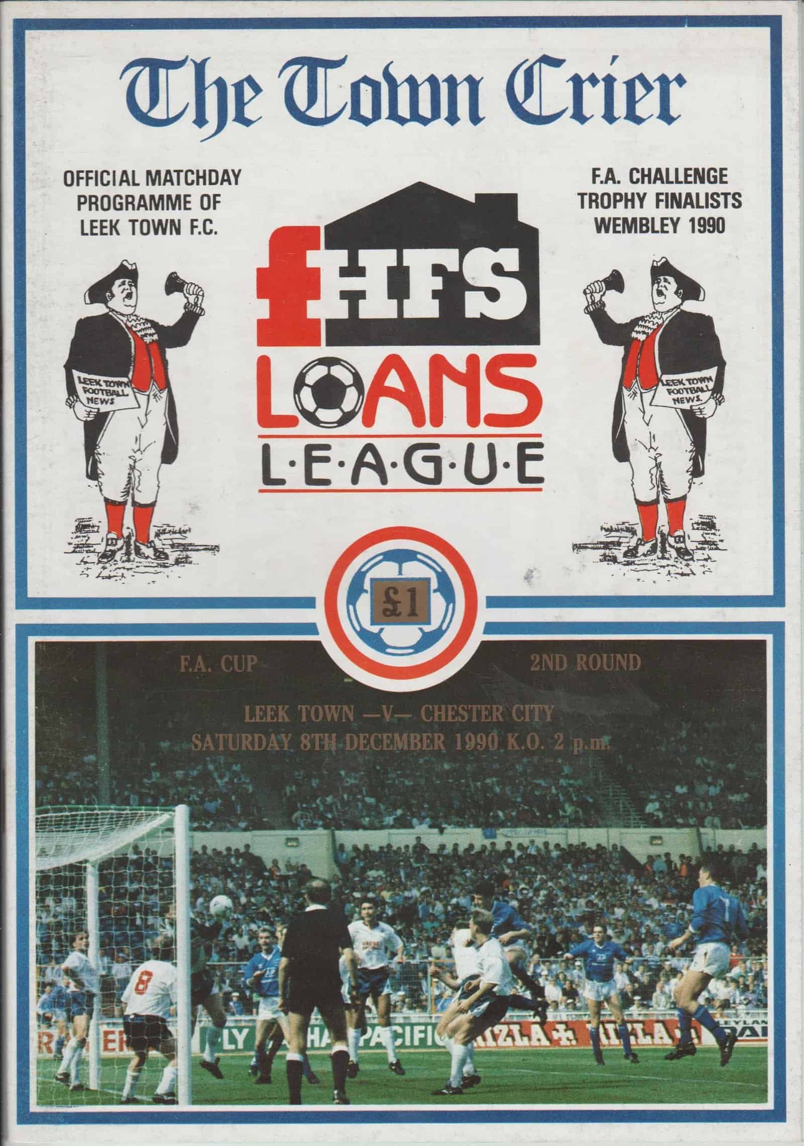 Leek Town v Chester City   08-Dec-1990