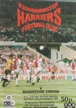 Kidderminster Harriers v Maidstone United   07-Dec-1987