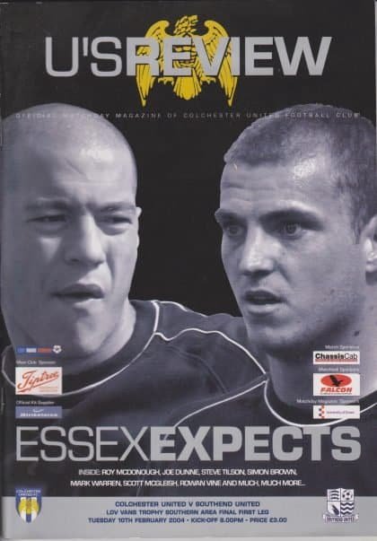 Colchester United v Southend United   10-Feb-2004