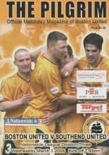 Boston United v Southend United   03-Mar-2004