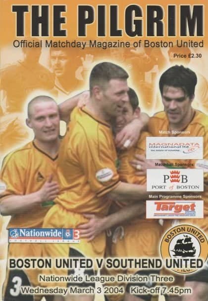 Boston United v Southend United   03-Mar-2004