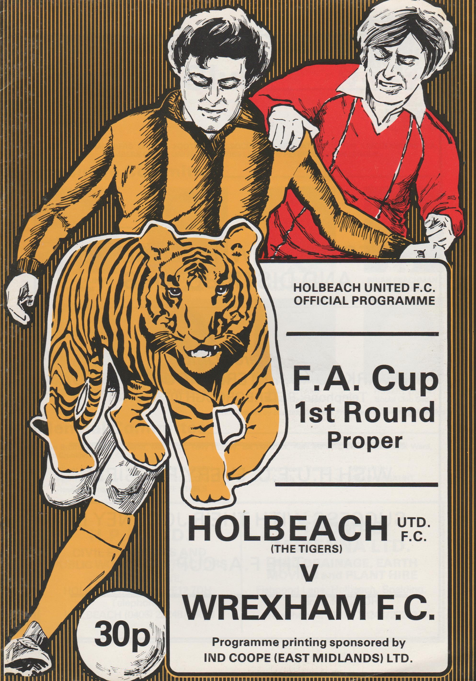 Holbeach United v Wrexham  20-Nov-1982