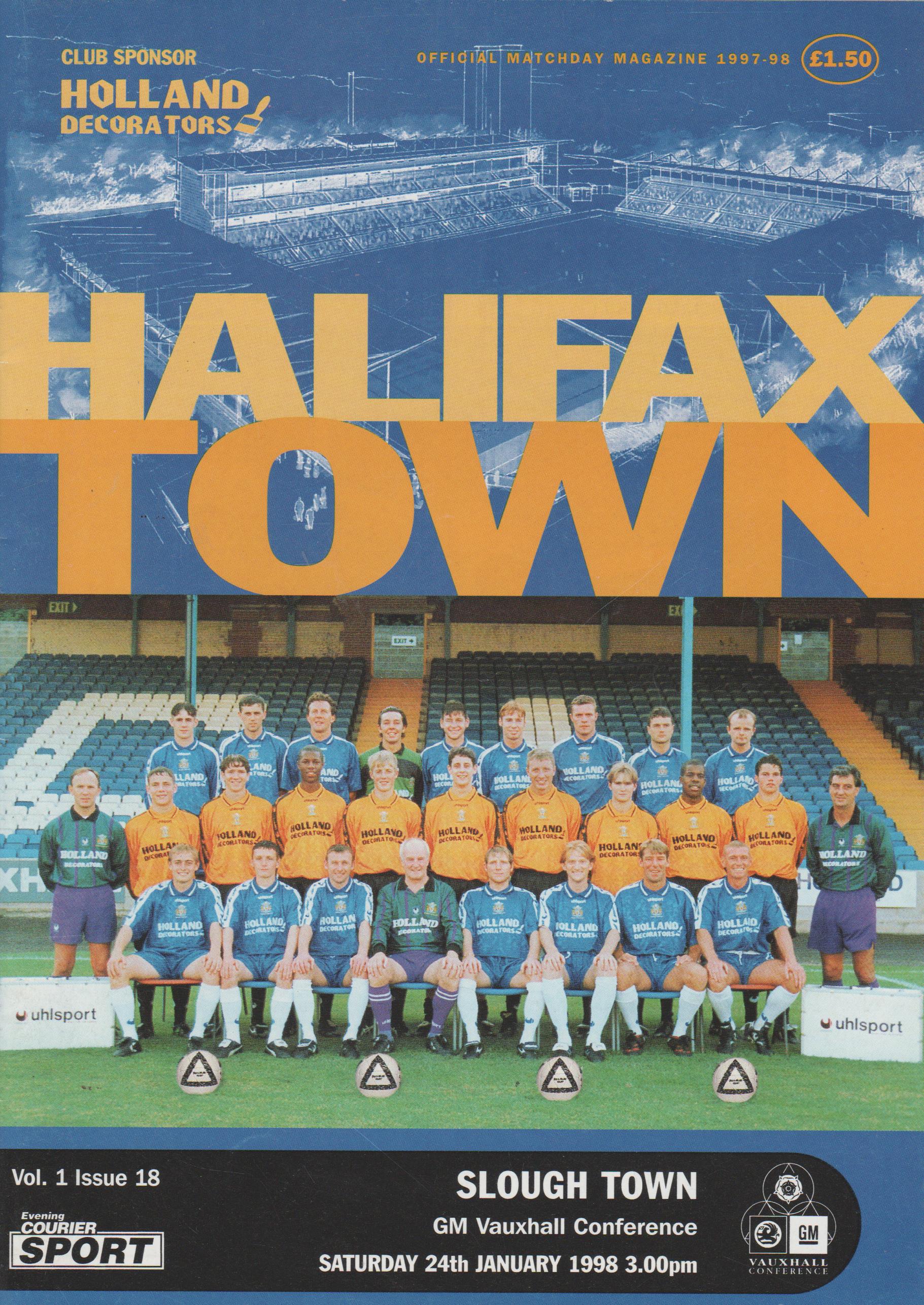 Halifax Town v Slough Town  24-Jan-1998