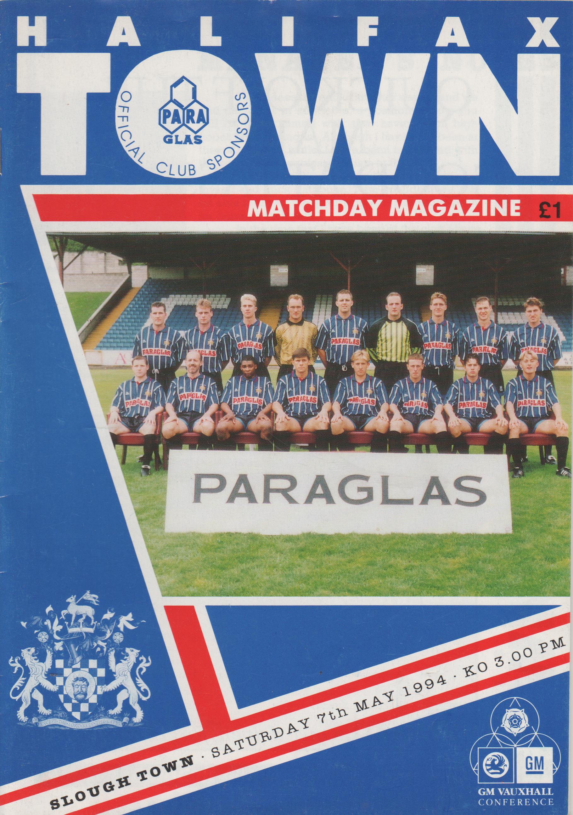Halifax Town v Slough Town  07-May-1994