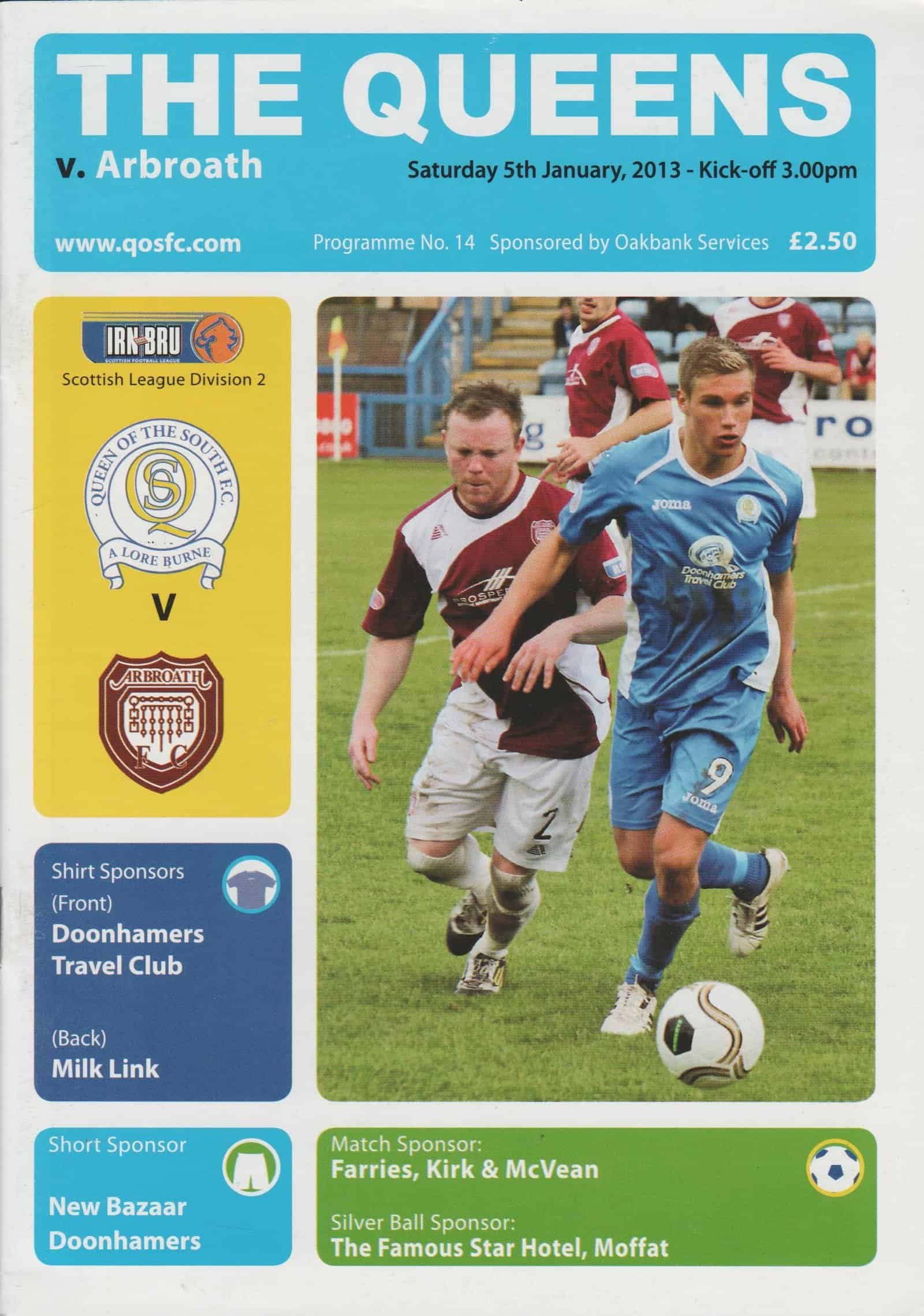 Queen of the South v Arbroath  05-Jan-2013