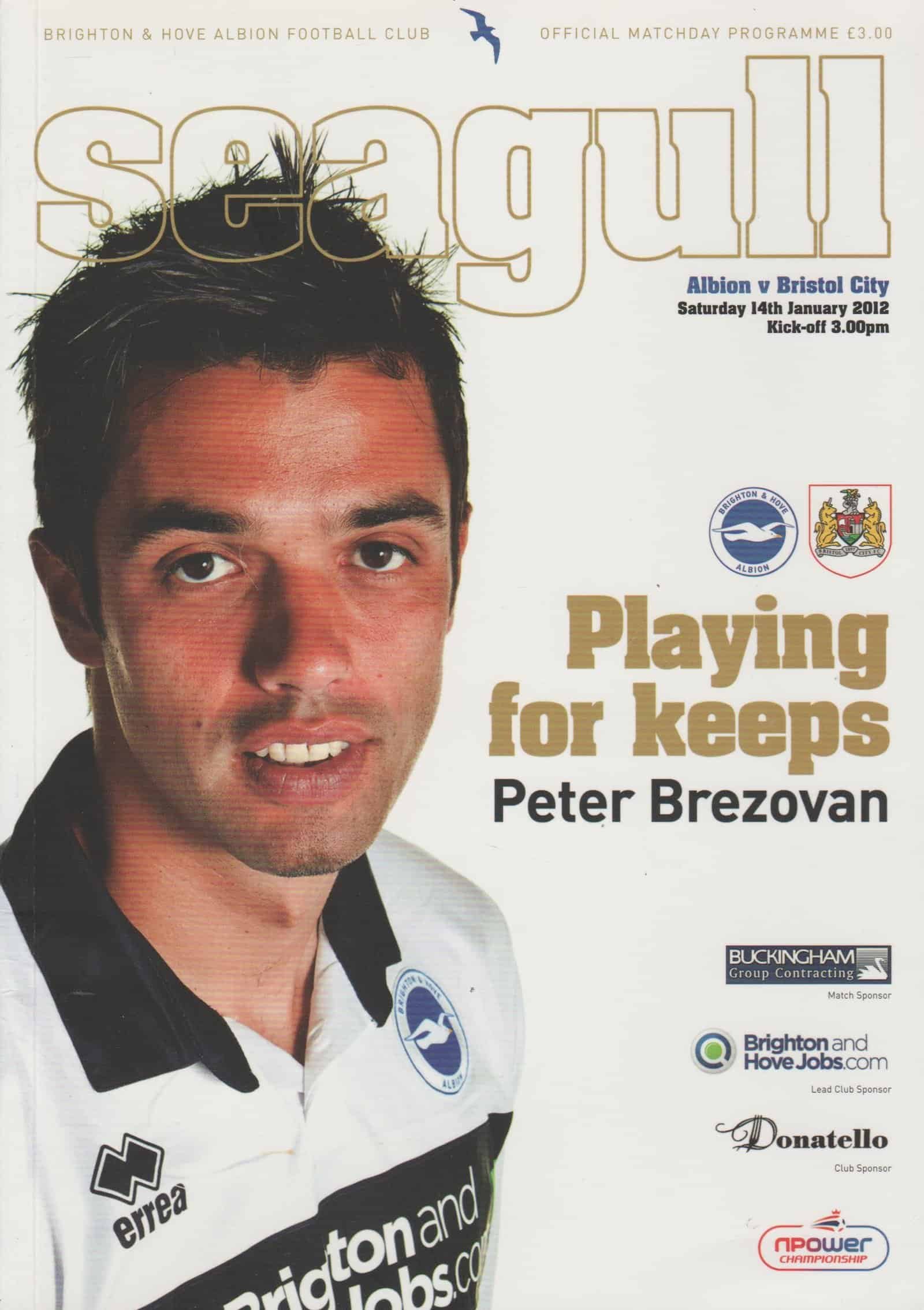 Brighton and Hove Albion v Bristol City 14-Jan-2012