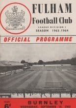 Fulham v Burnley  18-Sep-1963