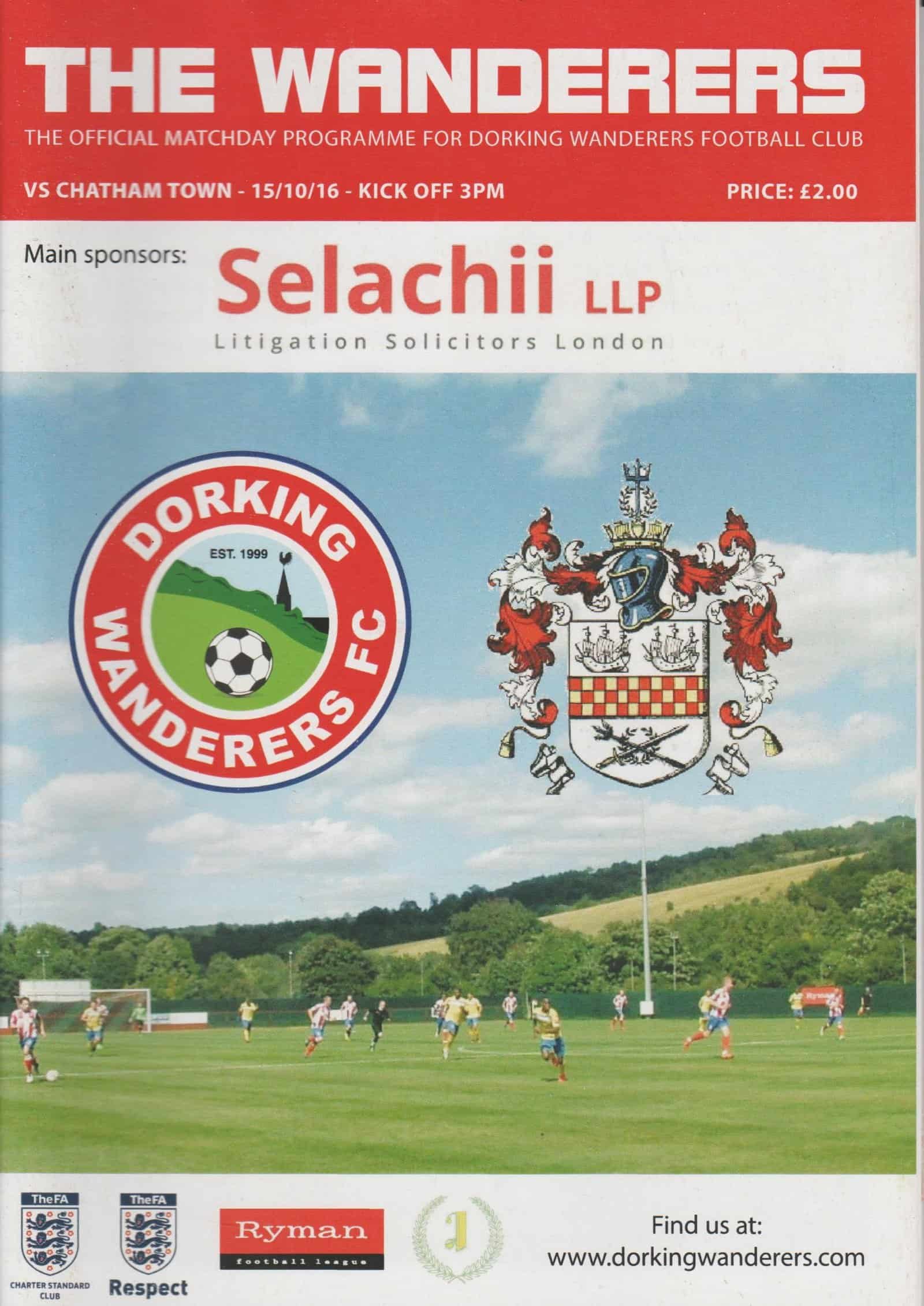 Dorking Wanderers v Chatham Town   15-Oct-2016