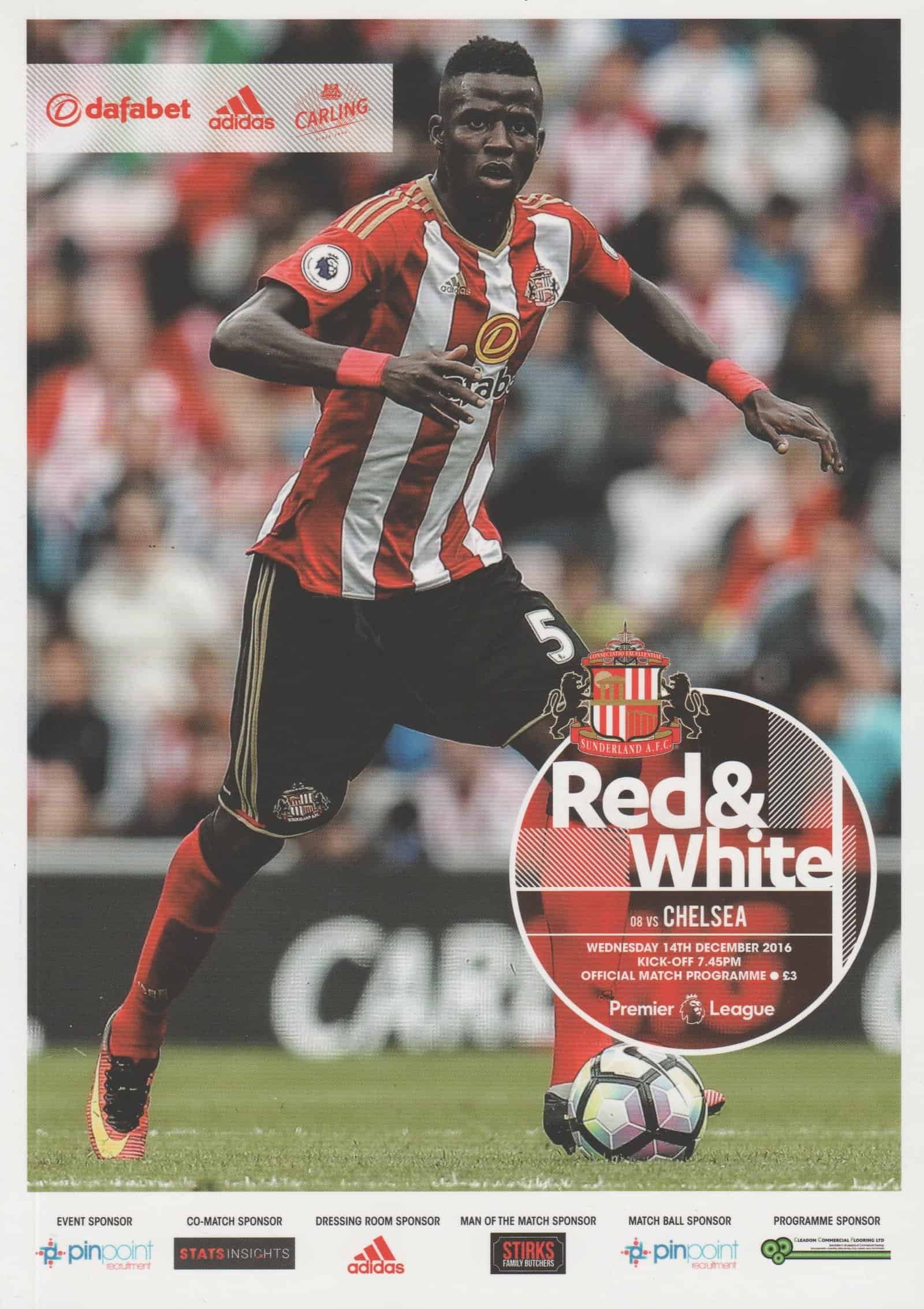Sunderland v Chelsea  14-Dec-2016