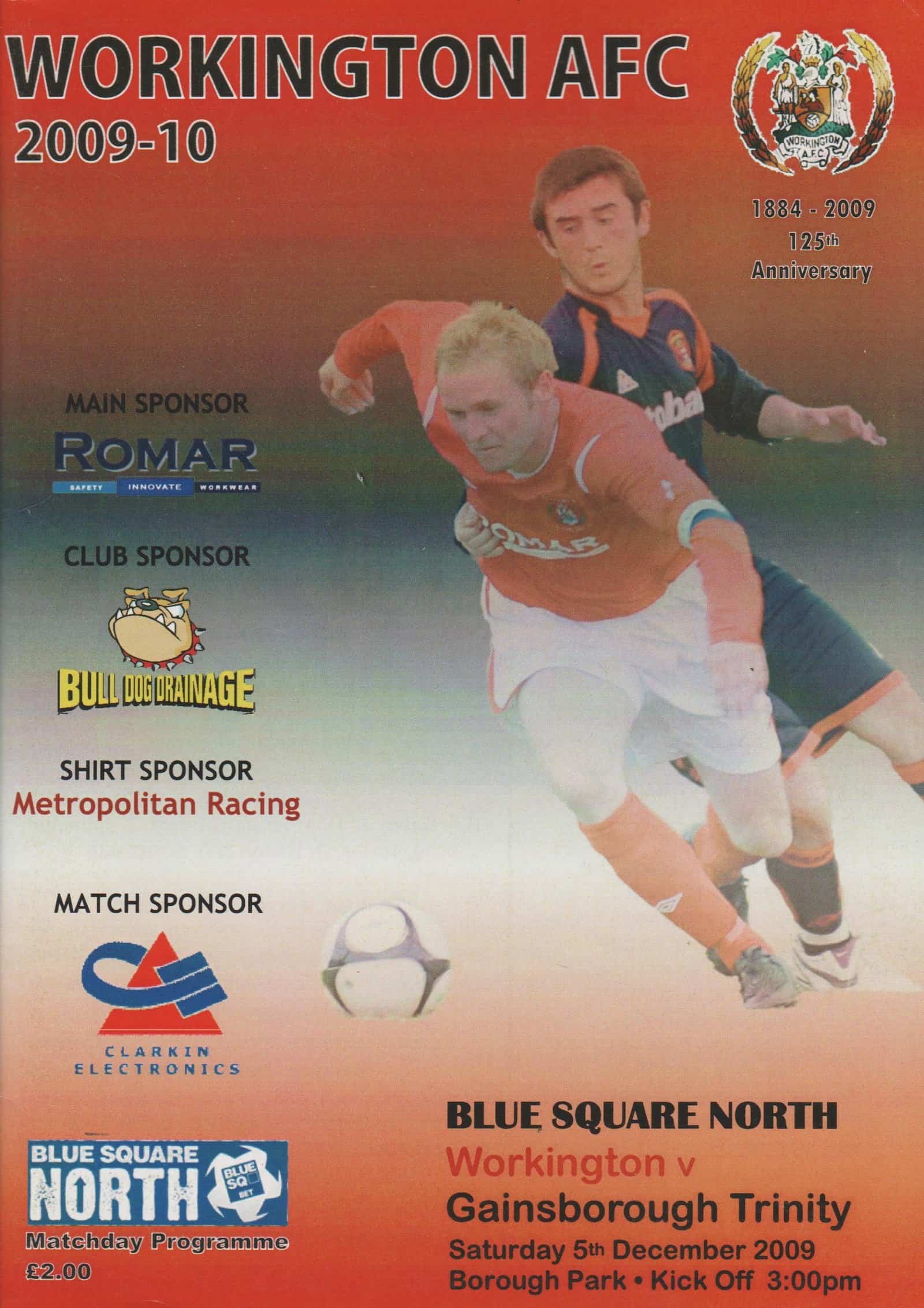 Workington v Gainsborough Trinity     05-Dec-2009