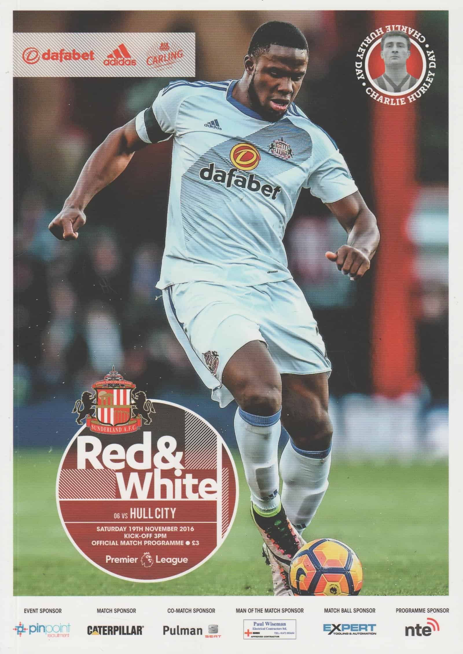Sunderland v Hull City 19-Nov-2016