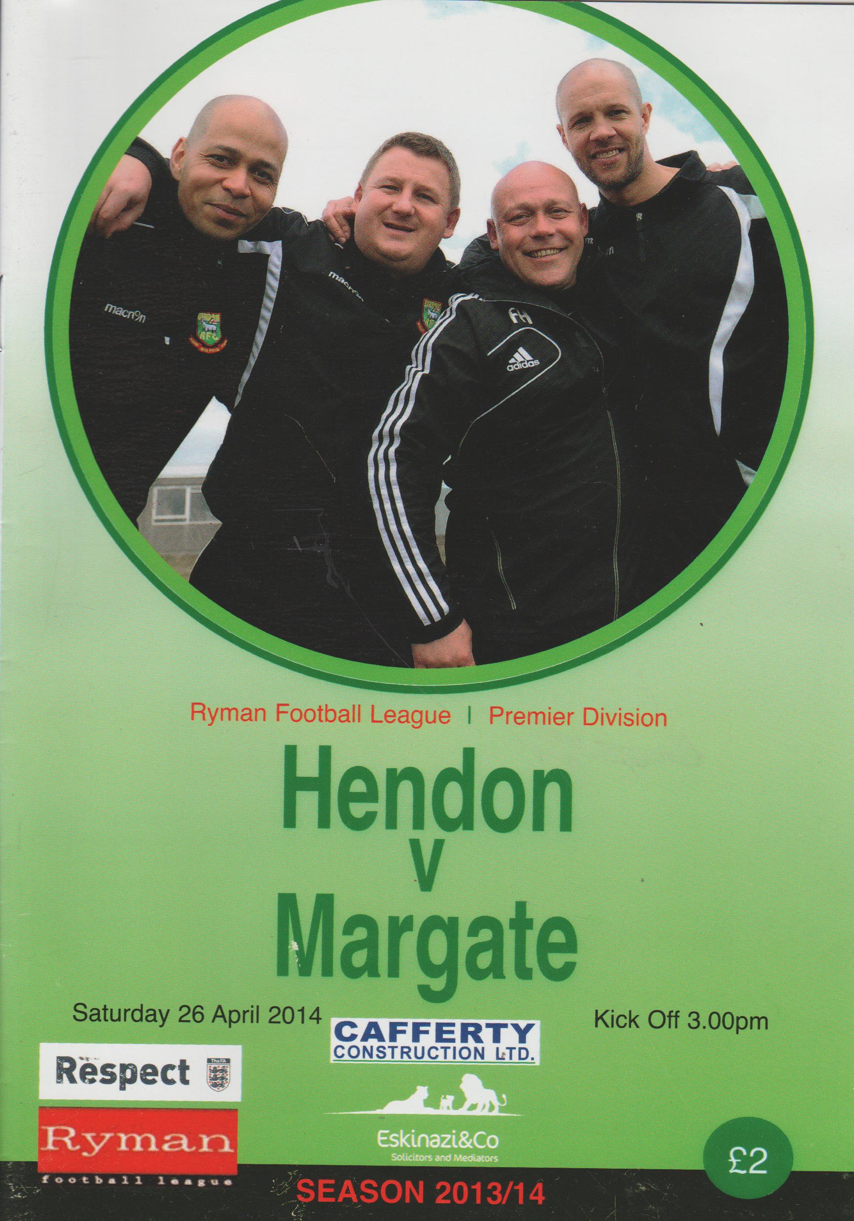 Hendon v Margate  26-Apr-2014