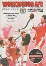 Workington v Matlock Town      22-Sep-2001