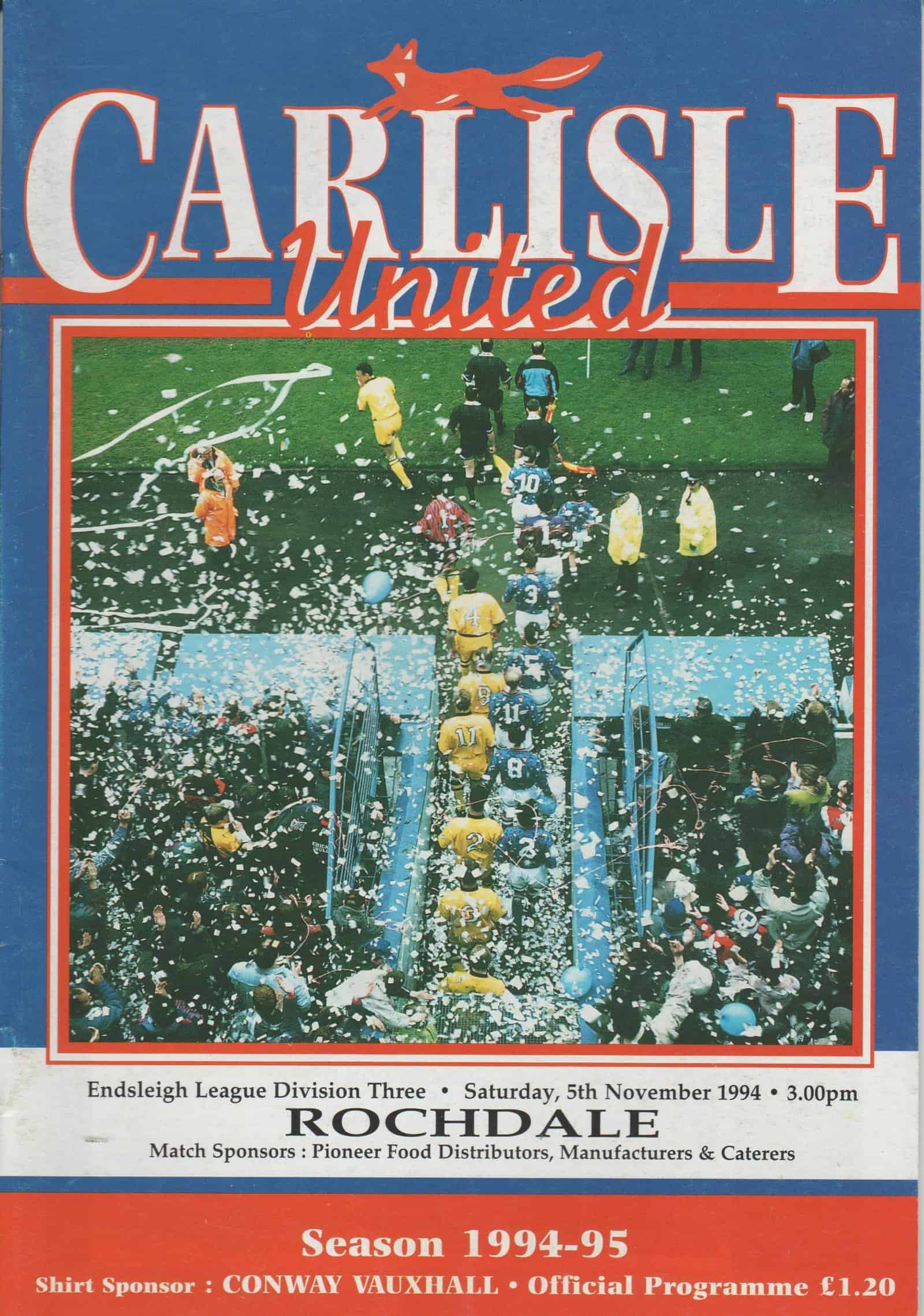 Carlisle United v Rochdale   05-Nov-1994