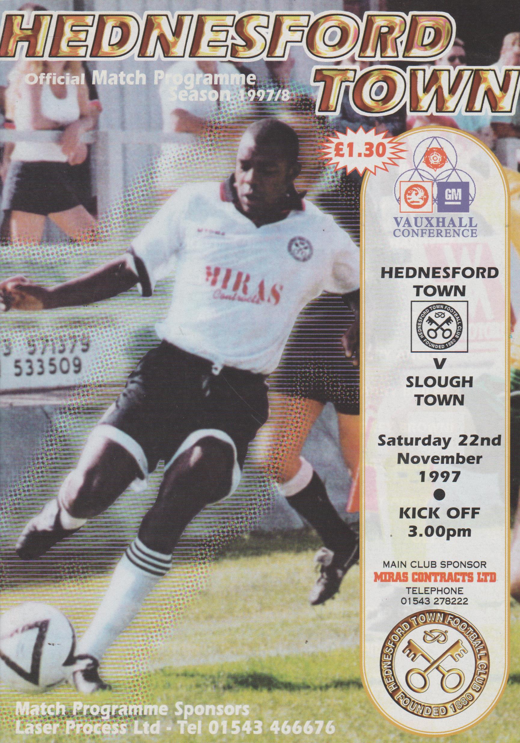 Hednesford Town v Slough Town 22-Nov-1997