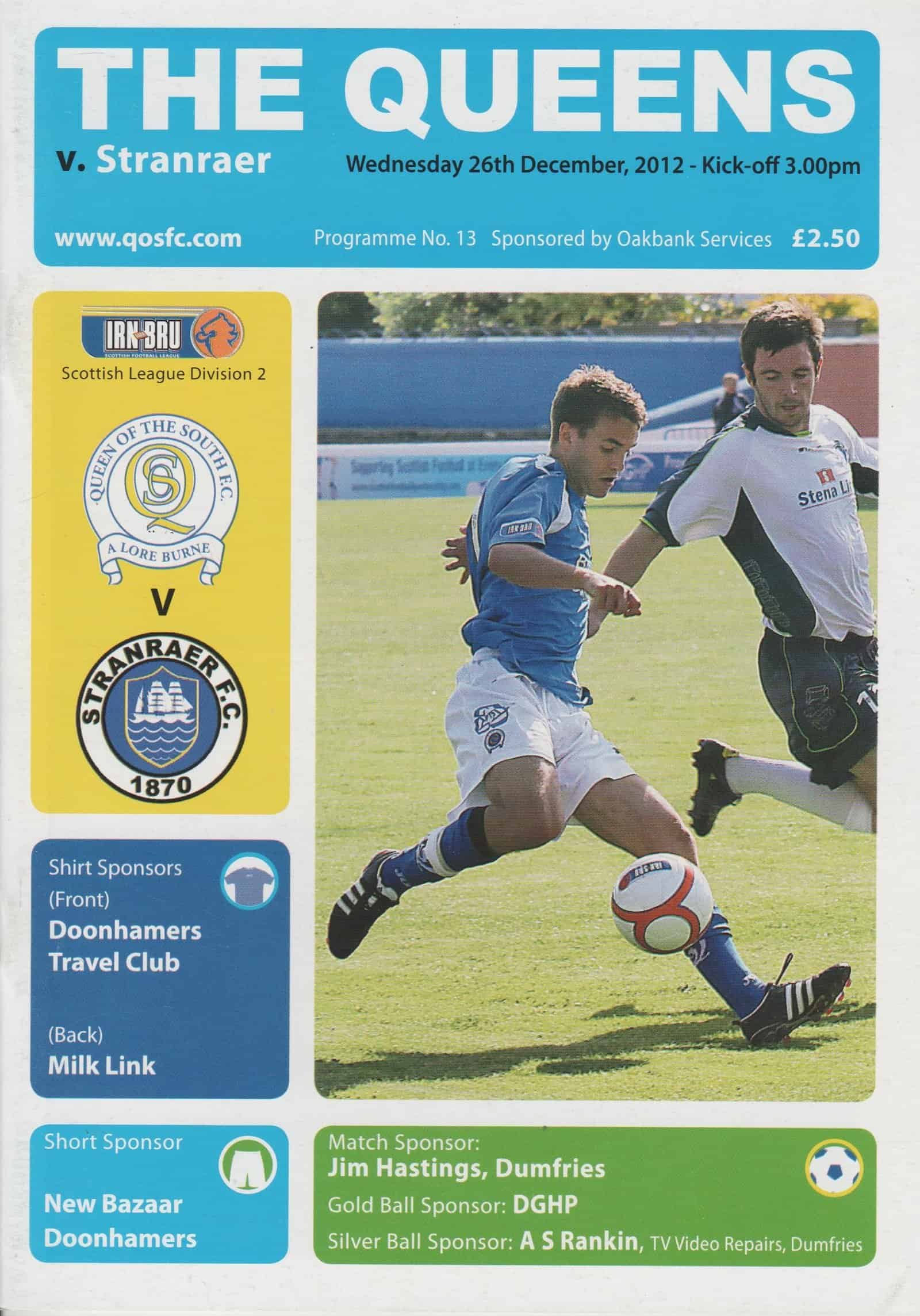 Queen of the South v Stranraer   26-Dec-2012