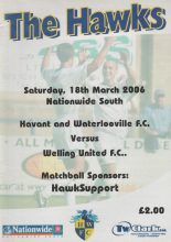 Havant & Waterlooville v Welling United   18-Mar-2006