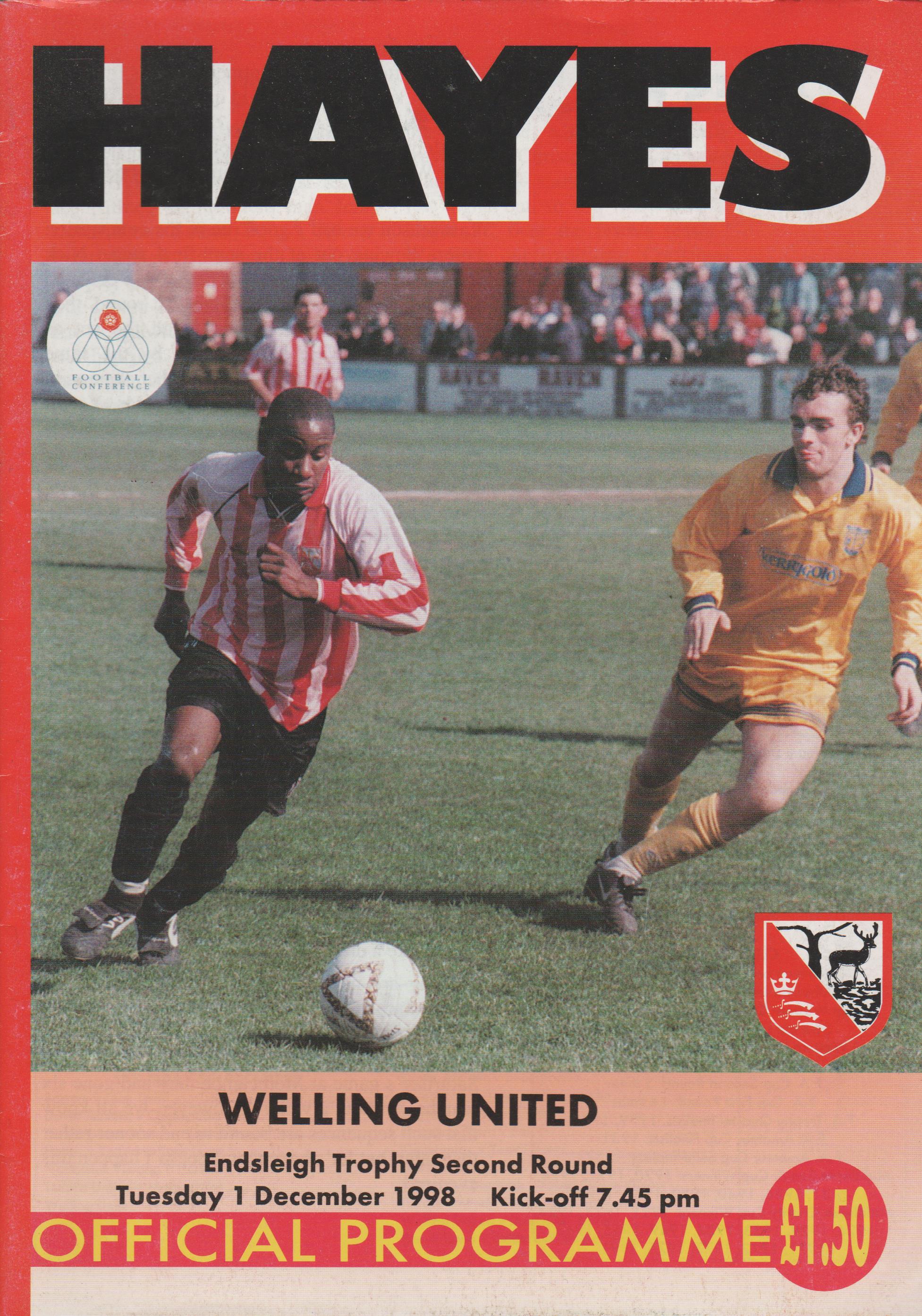 Hayes v Welling United   01-Dec-1998