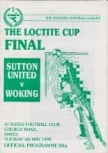 Sutton United v Woking  05-May-1992
