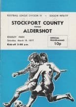 Stockport County v Aldershot 19-Mar-1977