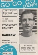 Stockport County v Barrow 07-Dec-1968