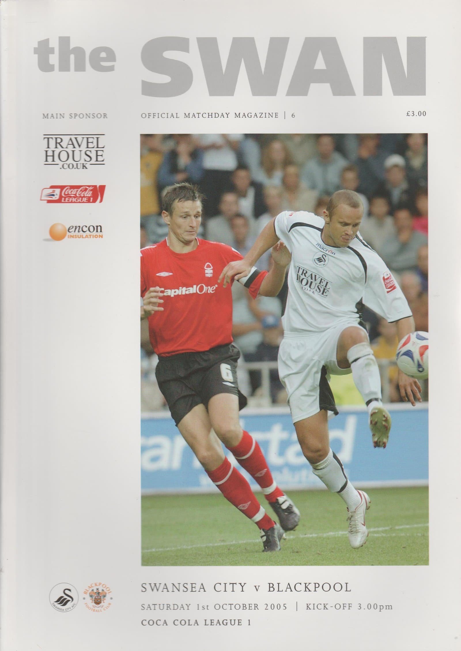 Swansea City v Blackpool   01-Oct-2005