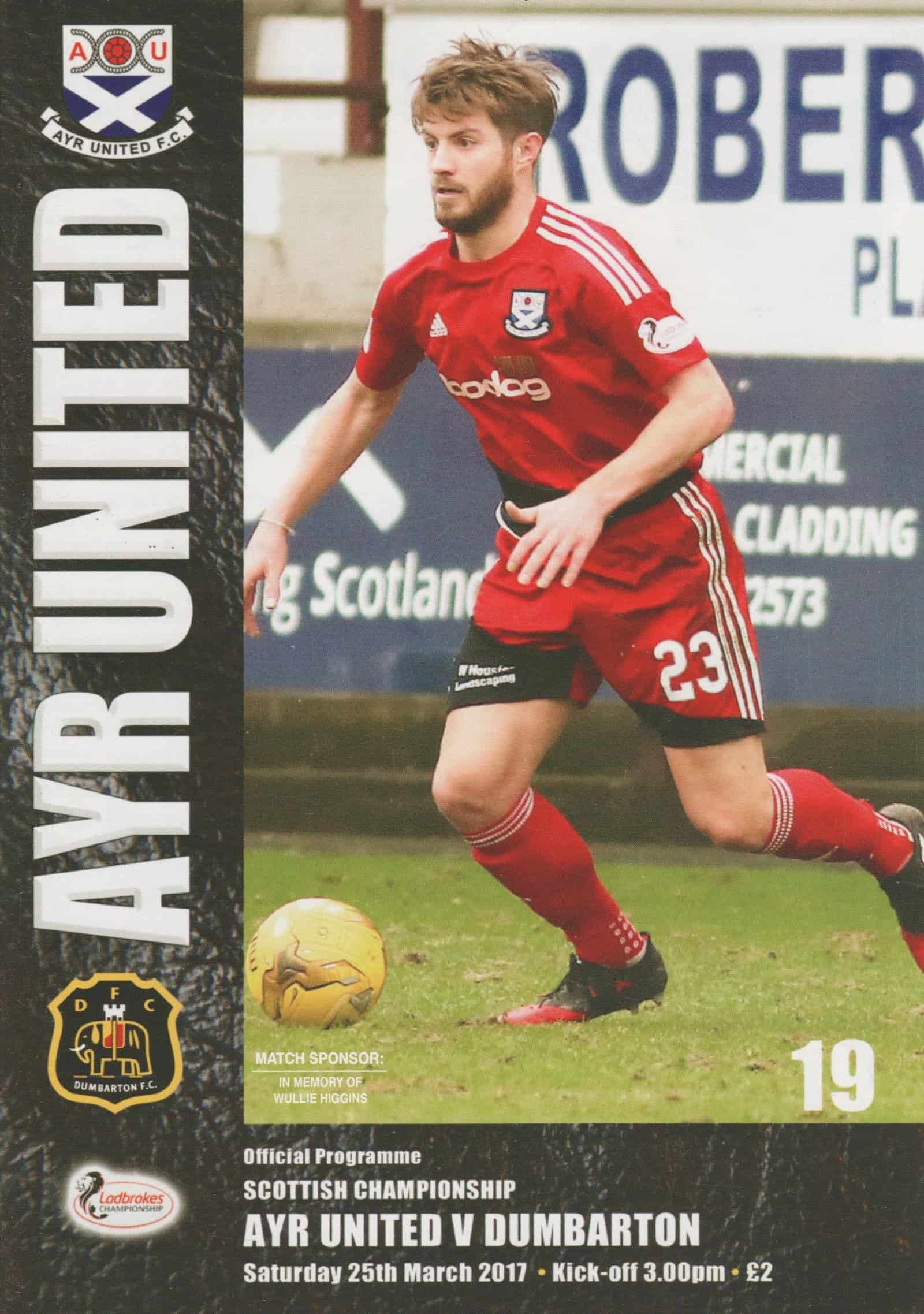 Ayr United v Dumbarton  25-Mar-2017