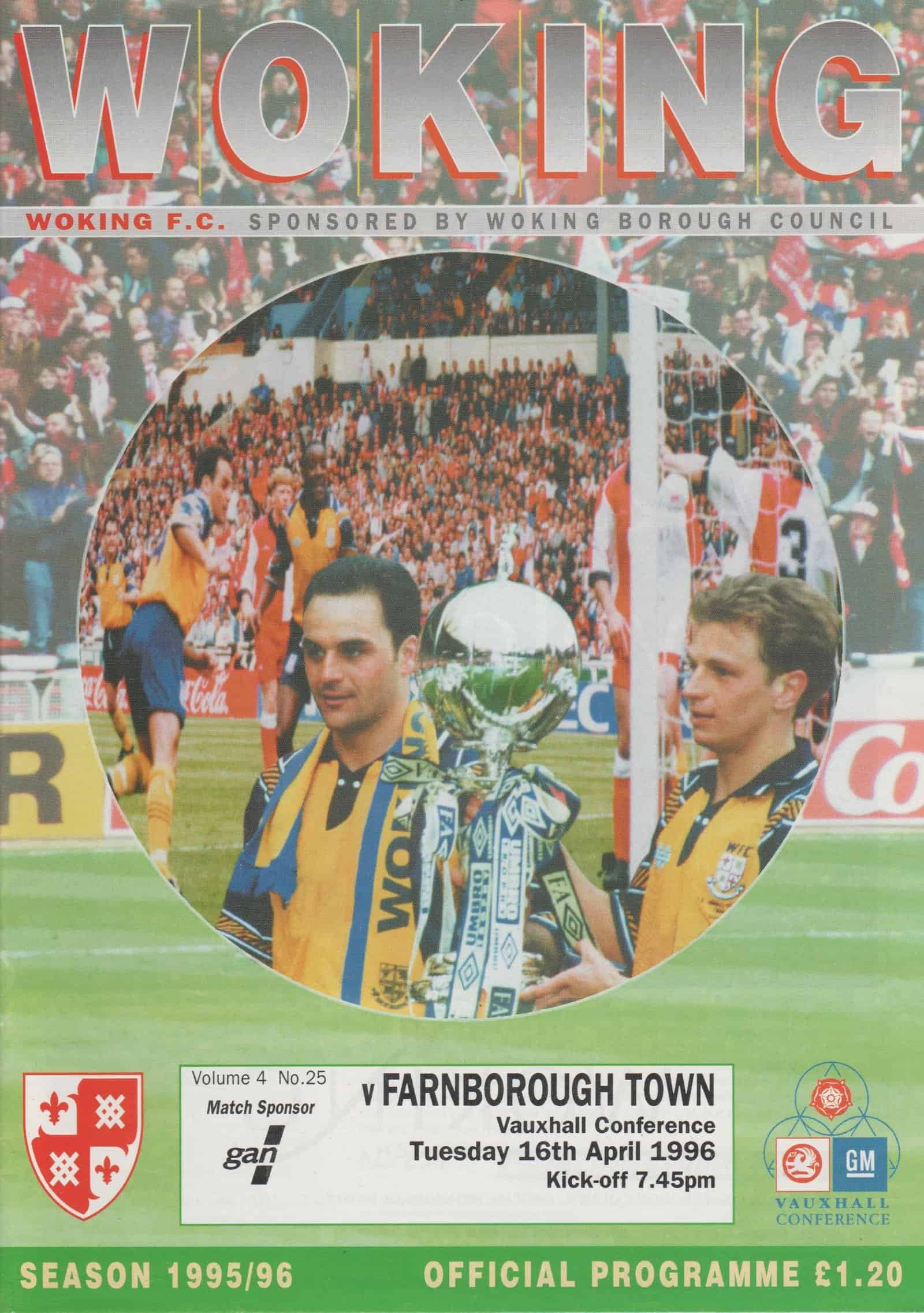 Woking v Farnborough Town 16-Apr-1996