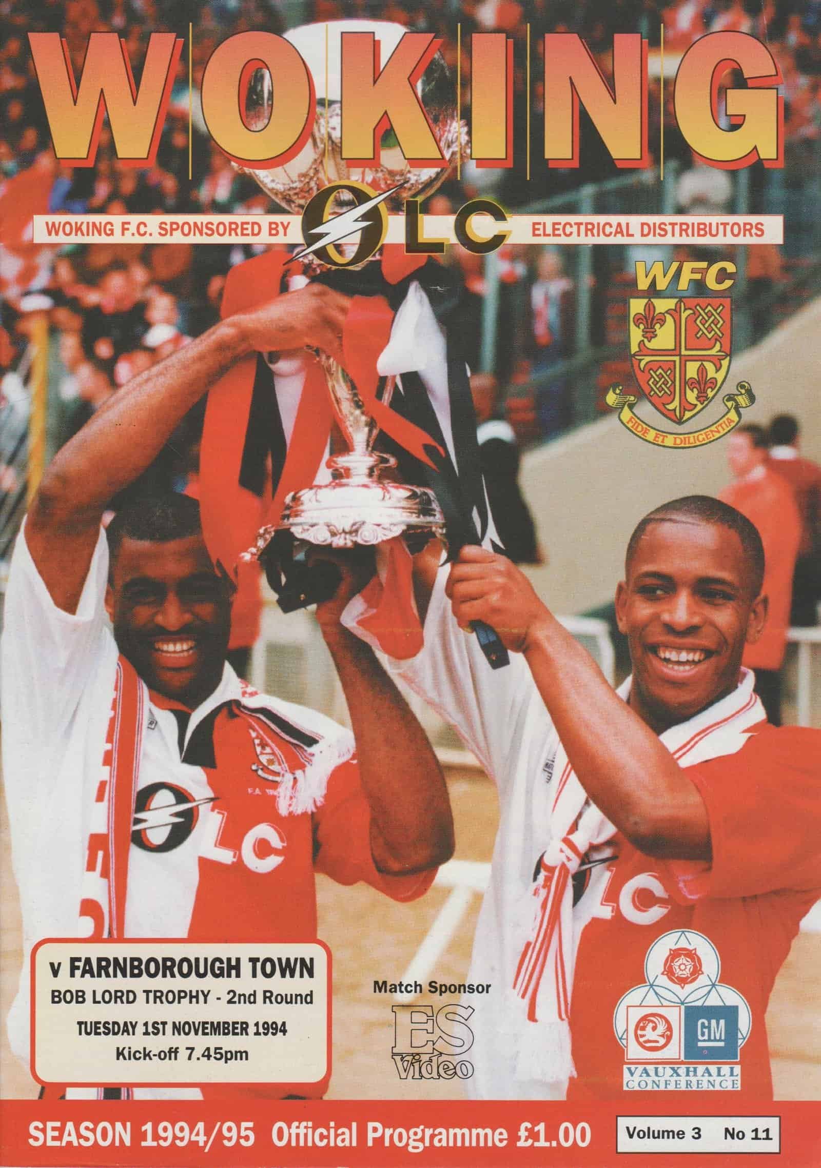Woking v Farnborough Town 01-Nov-1994