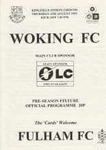Woking v Fulham 06-Aug-1992